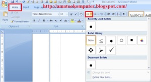Cara Membuat Bullet and Numbering di Microsoft Word 2007 2